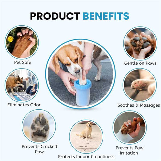 🐾 GleeKart® Pet Paw Cleaner — Portable Dog Paw Washer Cup with Soft Silicone Bristles