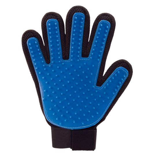 GleeKart® Pet Hair Remover Glove, Enhance Pet Grooming Glove, D-shedding Glove for Dog and Cat (Blue-Black, Standard)