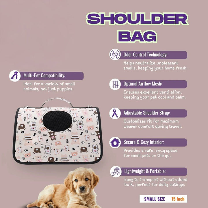 15" Comfy Hands - Free Pet Carrier Shoulder Bag - GleeKart