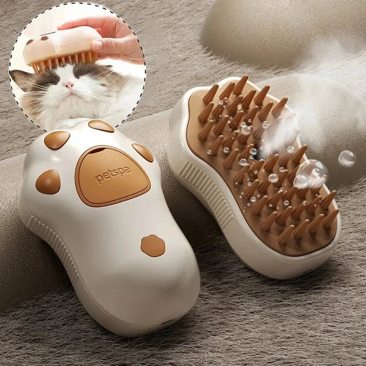 Electric Cat Steam Brush – 3 - In - 1 Pet Grooming Comb with Water Spray for Cats and Dogs, USB Rechargeable - GleeKart