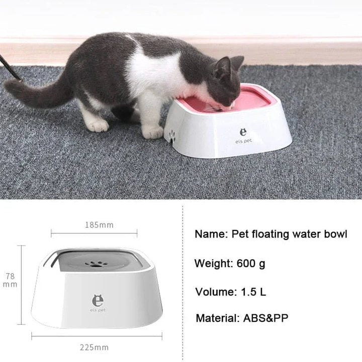 Dog Drinking Water Bowl with Floating Design - Non - Wetting, Non - Skid, Large Capacity - GleeKart