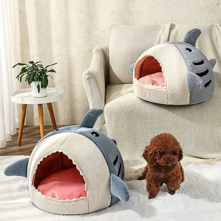 Luxury Plush Shark Pet Bed - GleeKart