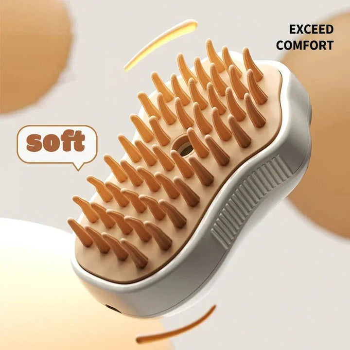 Electric Cat Steam Brush – 3 - In - 1 Pet Grooming Comb with Water Spray for Cats and Dogs, USB Rechargeable - GleeKart