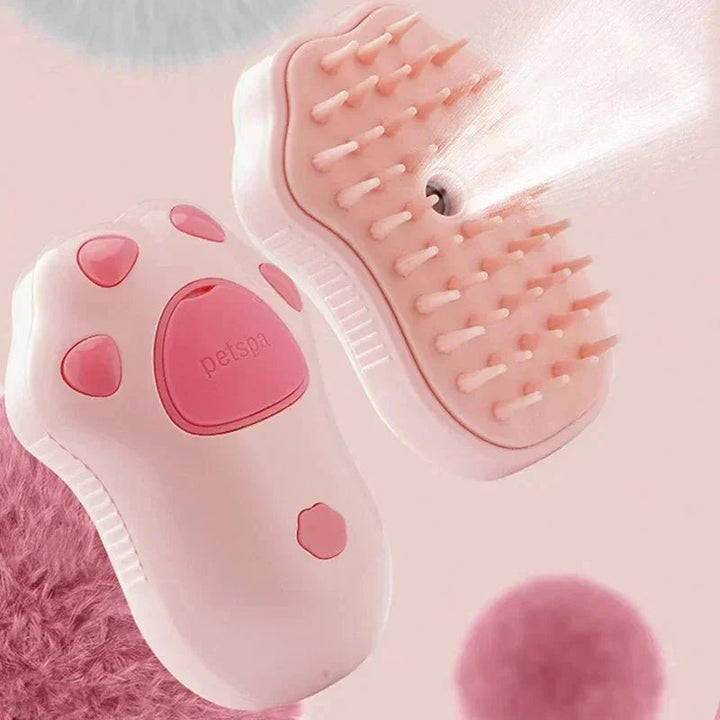 Electric Cat Steam Brush – 3 - In - 1 Pet Grooming Comb with Water Spray for Cats and Dogs, USB Rechargeable - GleeKart
