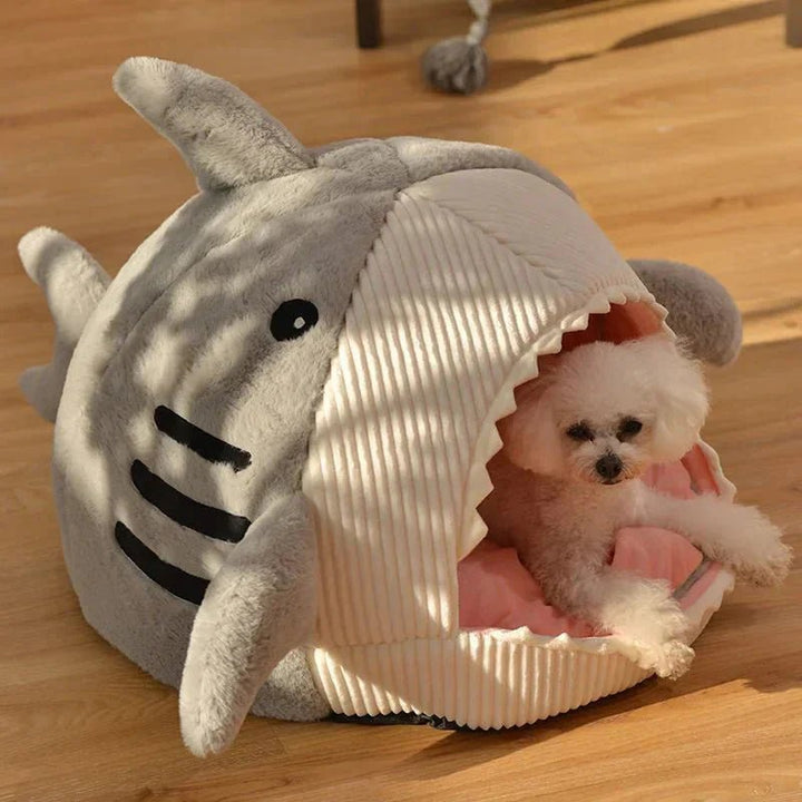 Luxury Plush Shark Pet Bed - GleeKart