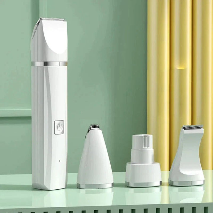 4 in 1 Electric Pet Grooming Kit - Hair Trimmer, Clippers, Nail Grinder for Cats & Dogs - GleeKart