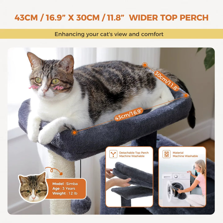 Cat Tree for Large Cats Cat Tower for Indoor - GleeKart