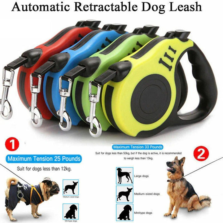 Automatic Retractable Dog Leash - Dual Size Options with Brake & Lock Safety System - GleeKart