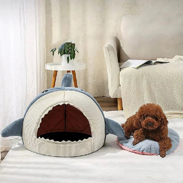 Luxury Plush Shark Pet Bed - GleeKart