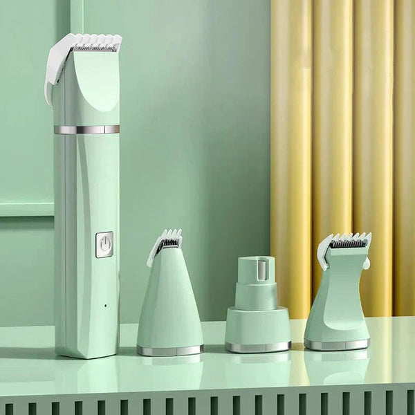 4 in 1 Electric Pet Grooming Kit - Hair Trimmer, Clippers, Nail Grinder for Cats & Dogs - GleeKart