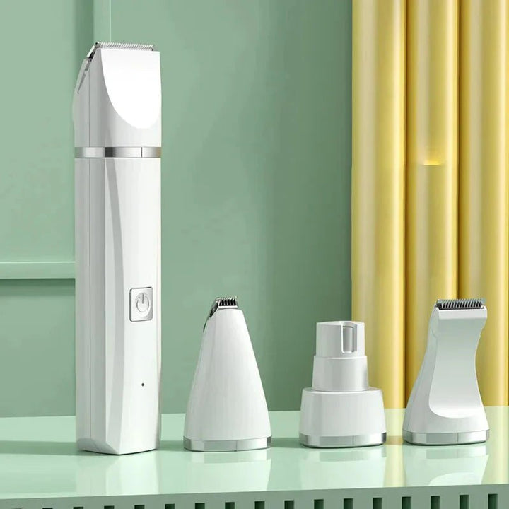 4 in 1 Electric Pet Grooming Kit - Hair Trimmer, Clippers, Nail Grinder for Cats & Dogs - GleeKart