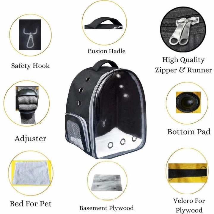 Polyester Pet Carrier Backpack Bag, Medium - GleeKart