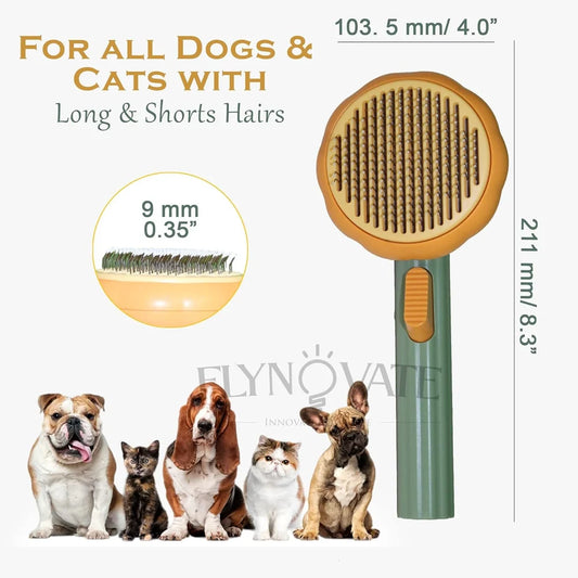 GleeKart® Pumpkin Pet Grooming & Massage Brush